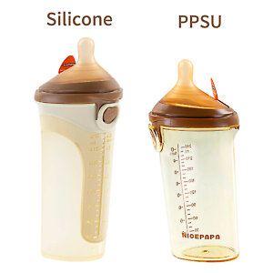 Корпус бутылочек изготовлен из силикона (Silicone) или пищевого пластика (PPSU)