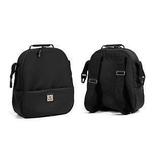 Сумка-рюкзак для мамы комбинированная из ткани и экокожи, или полностью из экокожи у серии ECO