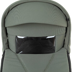 Ветрозащитный бортик со смотровым окошком, крепится к капору магнитами