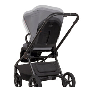 Капюшон сиденья также регулируется по высоте с помощью кнопки на спинке