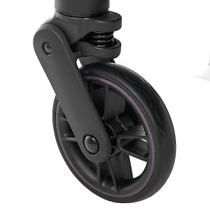 Передние маневренные колеса с амортизаторами, но без фиксации в прямом положении