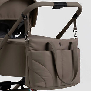 Ручка телескопическая, покрыта экокожей, в комплекте сумка для мамы