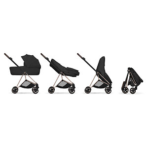 Люлька складывается вместе с шасси коляски Cybex Mios Style